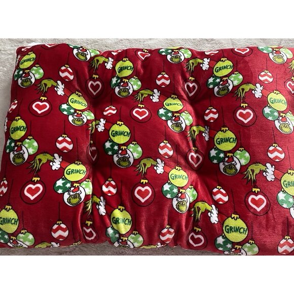 Dr. Seuss The Grinch Dog Pet BED Super Soft Christmas Ornament 39” X 26” Red NEW - Picture 13 of 14